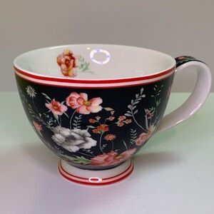 Floral Black and White Mug